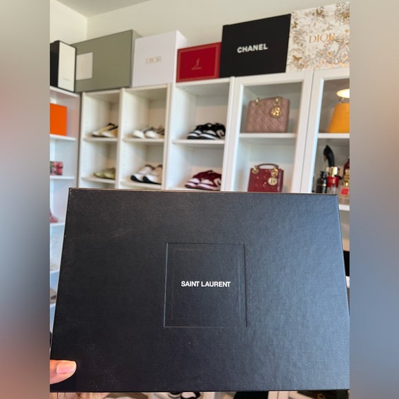 Saint Laurent Velvet Sandals - Picture 5 of 5